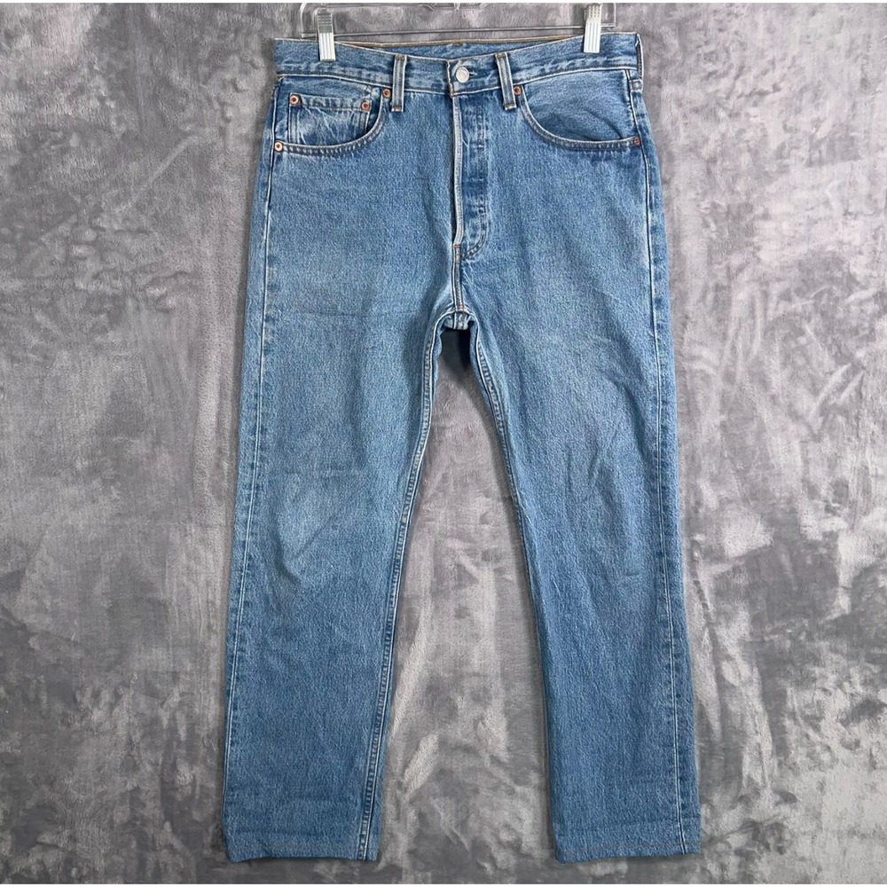 Vintage Levis 501 Jeans 31x32 (31x29) Blue Button Fly 90s Made In USA VTG